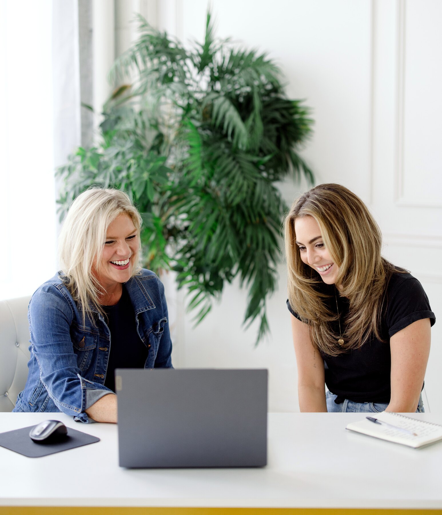 Brooke reviewing career strategy with a client